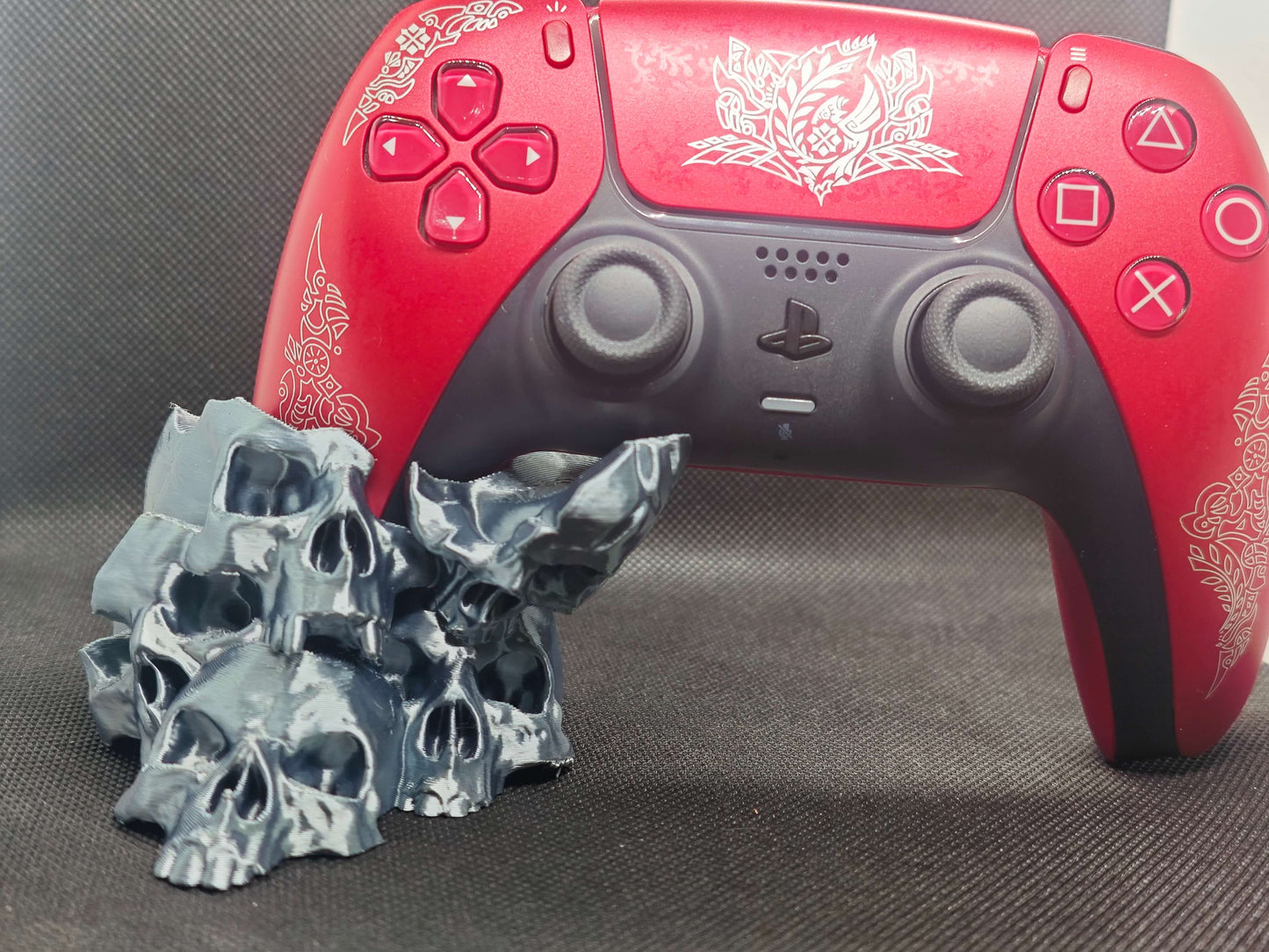 Schädelthron – 3D-gedruckter Mini-PS5 Controller-Halter