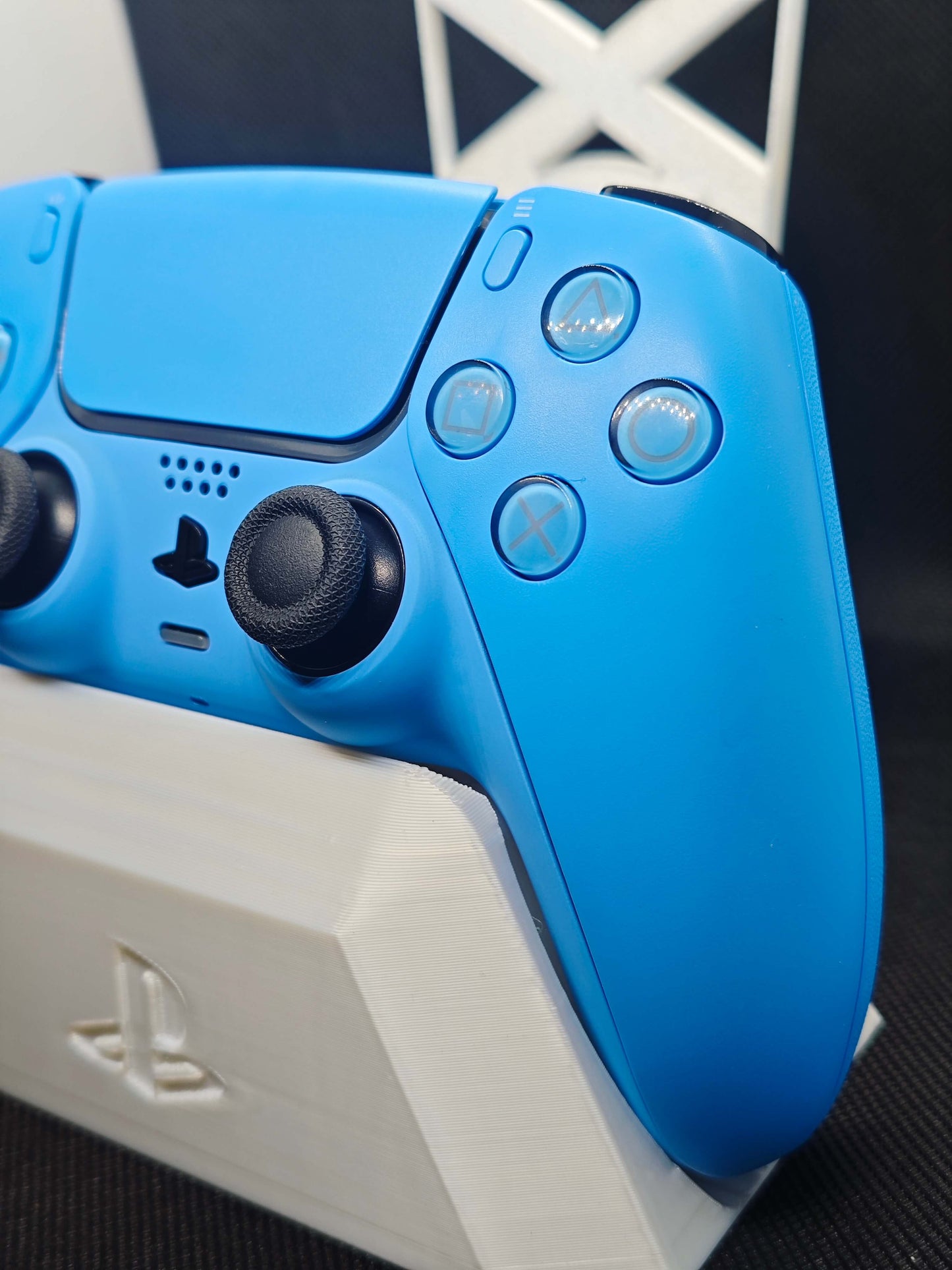 PS5 Controller – Babyblau, neue Hülle, neue Faceplate, Hall Effect Sticks